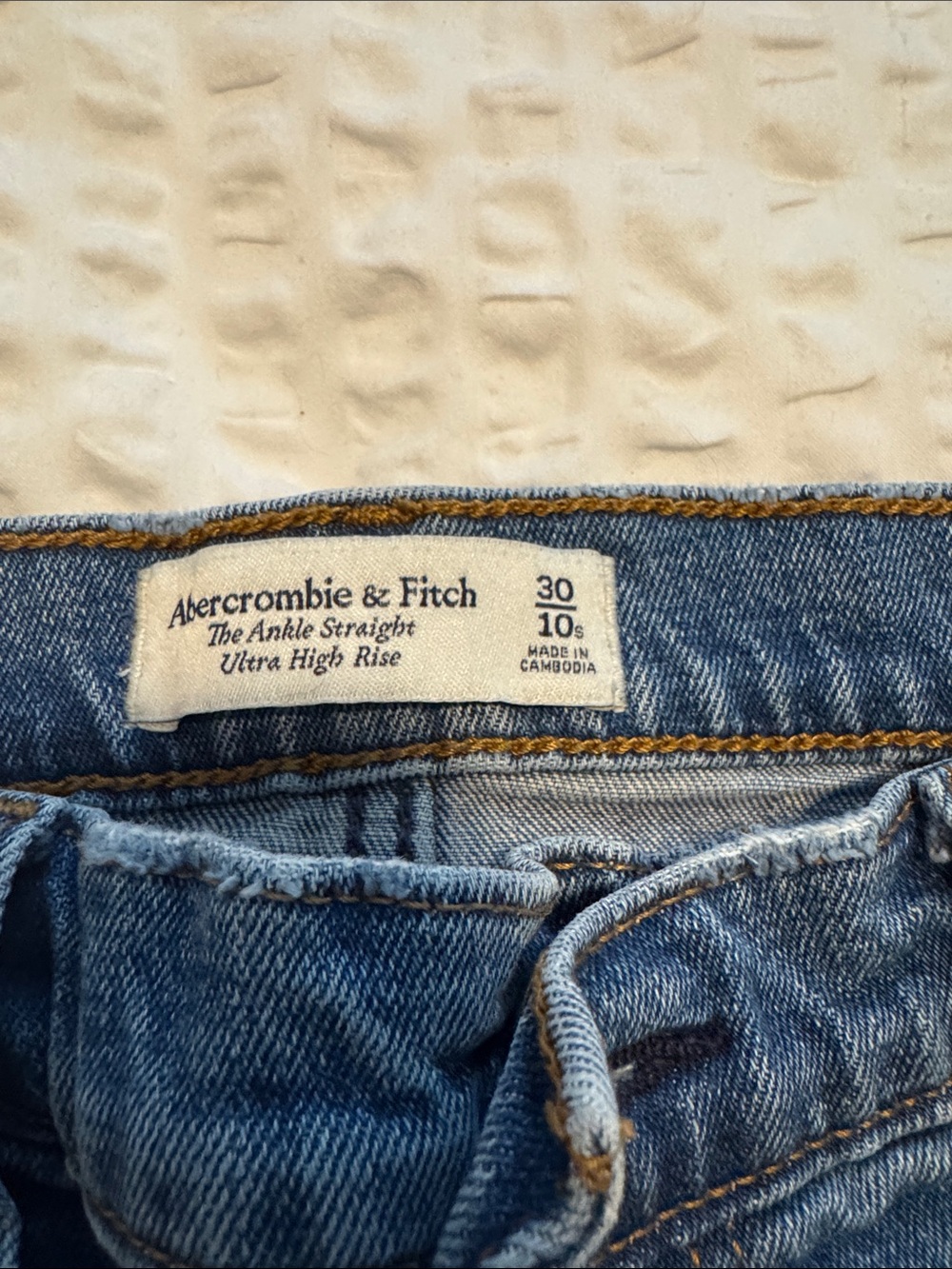 Abercrombie and fitch Casual Wide-Leg Blue Women's Jeans distressed - Picture 2 of 5